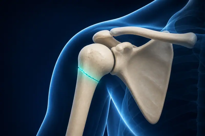Omuz kırığı ameliyatı: humerus başı kırığının omuz anatomisi üzerinde 3D gösterimi